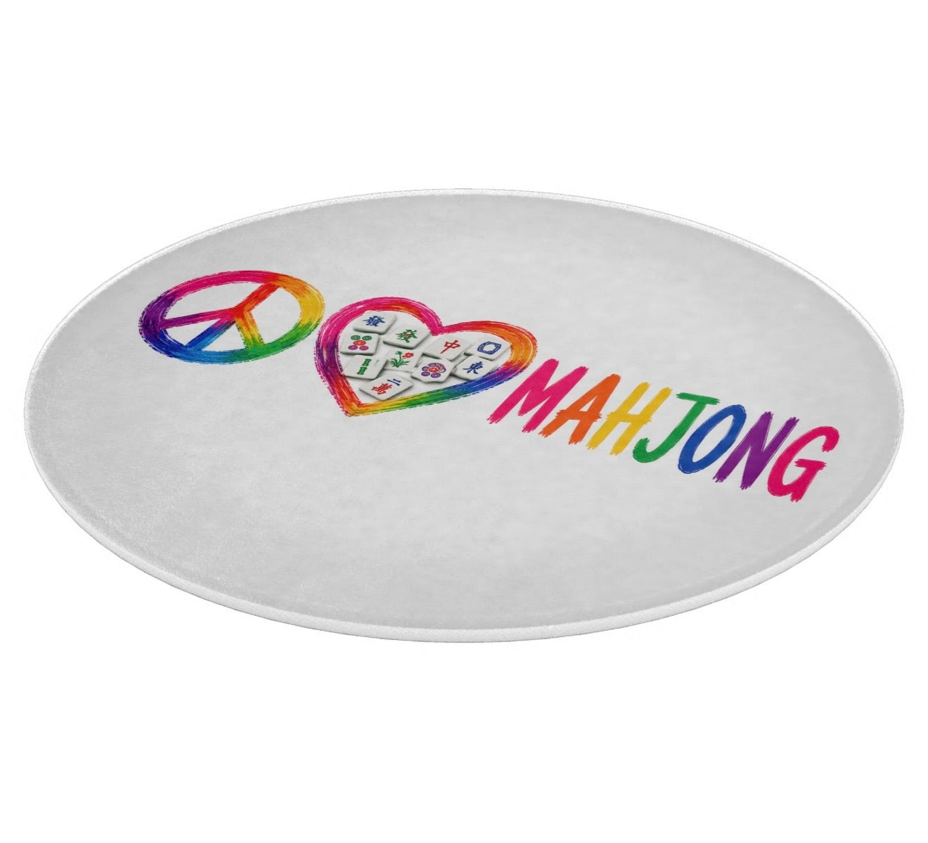 Peace Love Mahjong Cutting Board Serving Platter