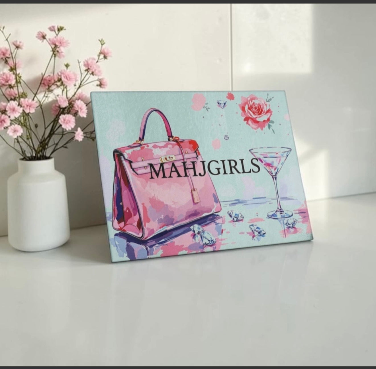 Mahjgirls Mahjong Cutting Board Platter