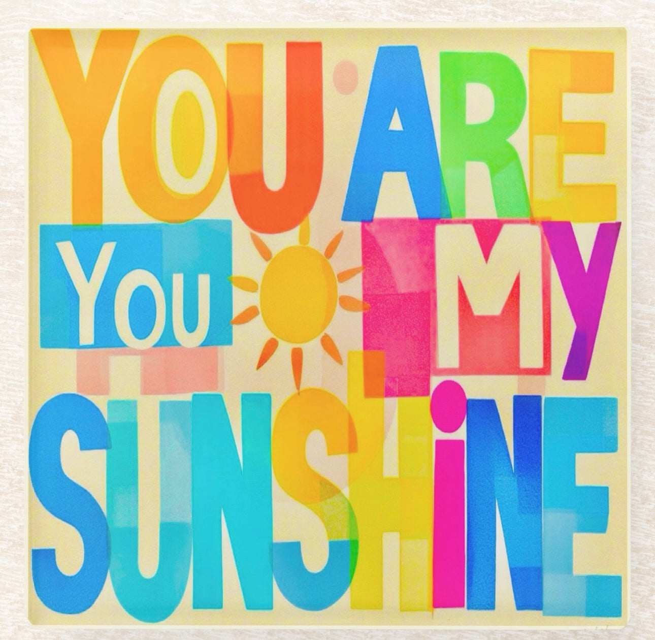 You Are My Sunshine Coaster set