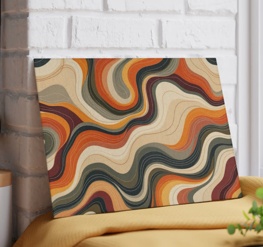 Mod Thanksgiving Fall Colors Glass Cutting Board