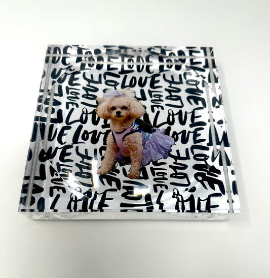 Custom Pet or Loved One Photo Love Acrylic Candy Dish Catchall