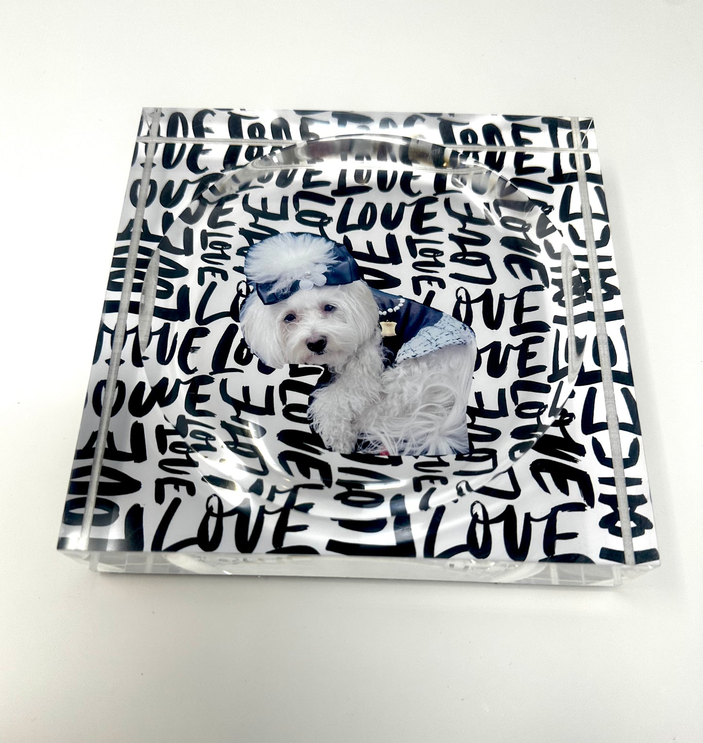 Custom Pet or Loved One Photo Love Acrylic Candy Dish Catchall