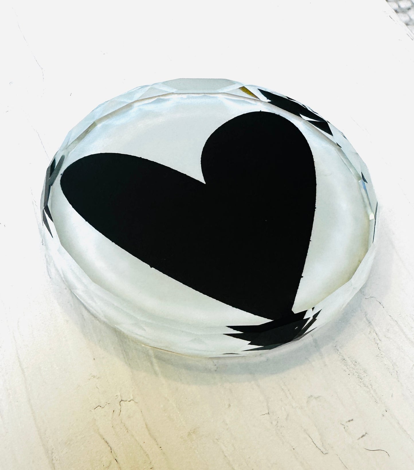 Modern Heart Crystal Napkin  Paperweight
