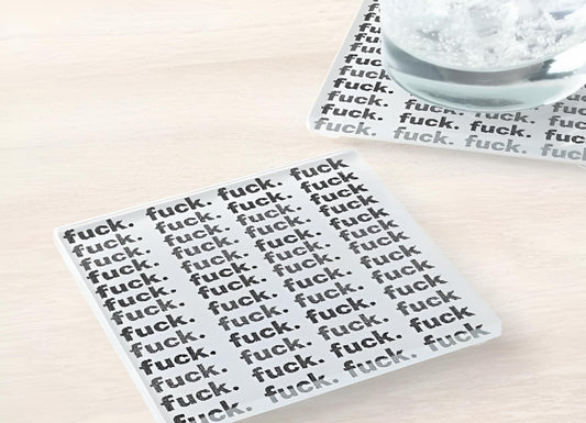 Fuck Glass Coaster Set
