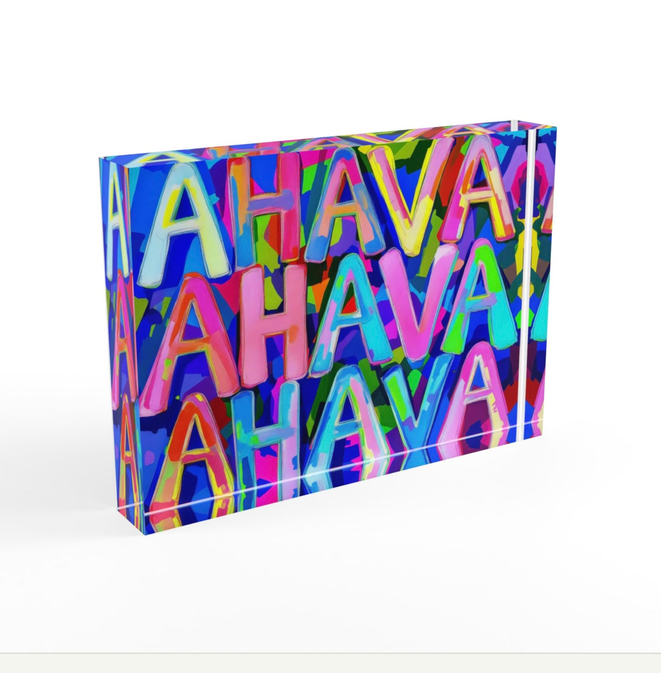 Ahava Judaica Crystal Block