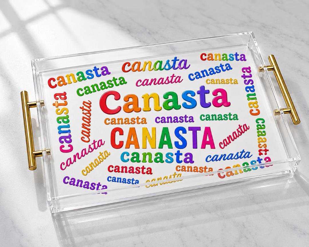 Canasta Lover Acrylic Tray