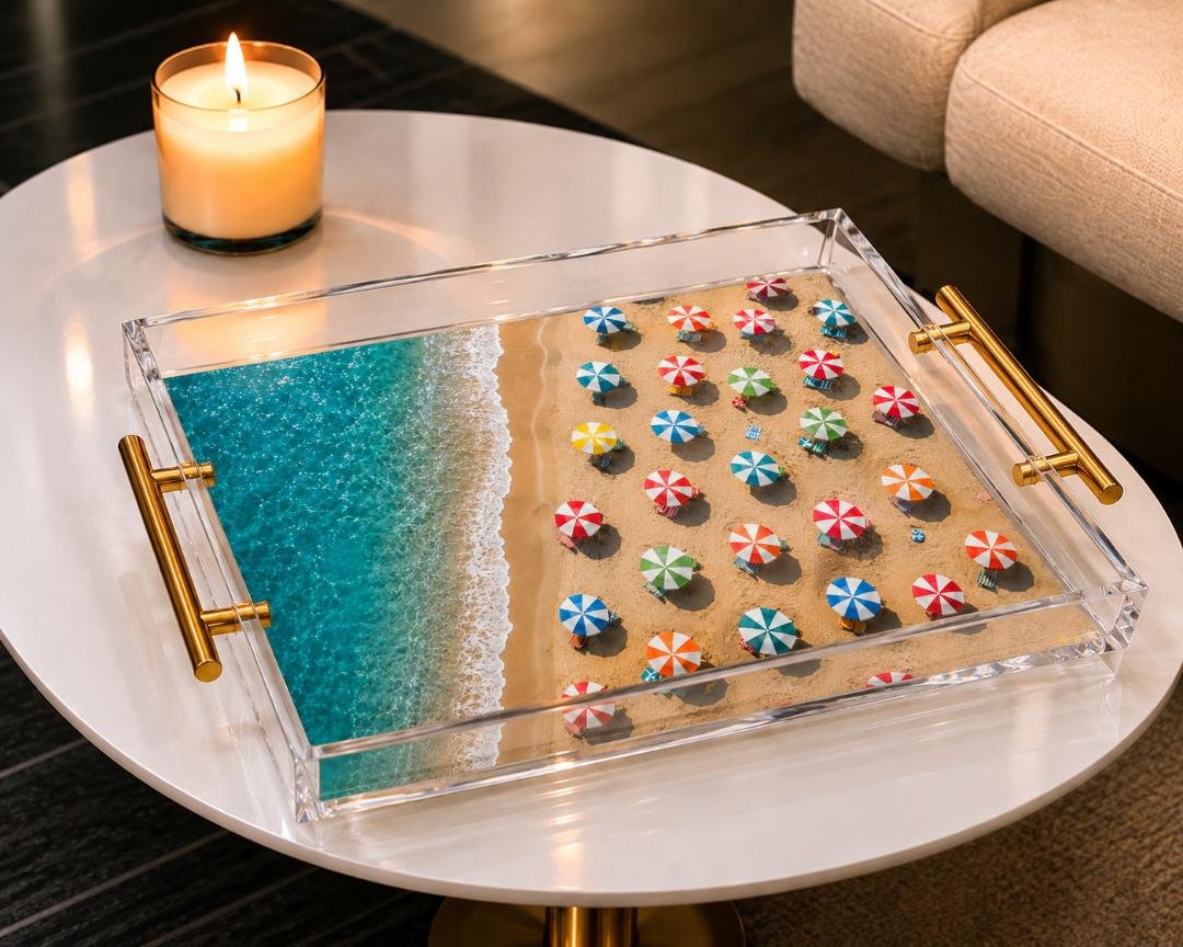 Beach Art Acrylic Tray