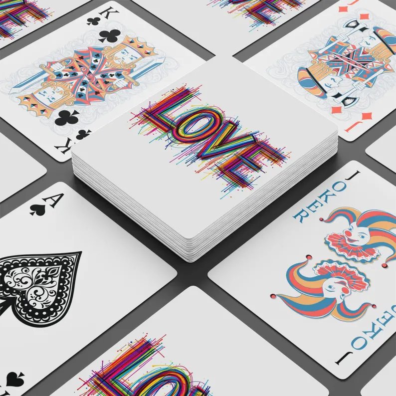 Abstract LOVE Art Playing Cards Canasta