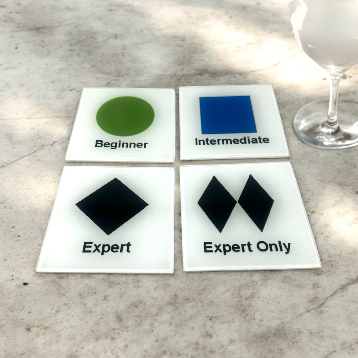 Let’s Go Skiing Coaster Set