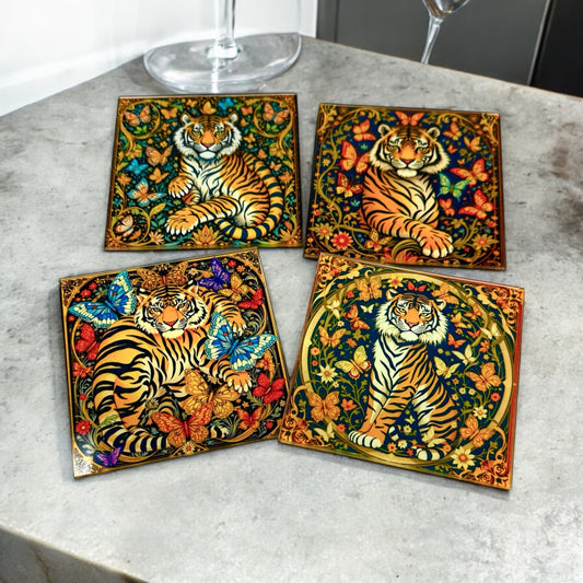 Gorgeous Tiger  Coaster Set