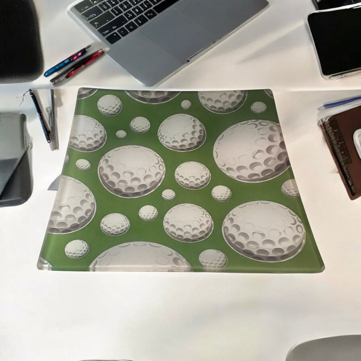 Golf Lover Glass Trinket Tray Catchall