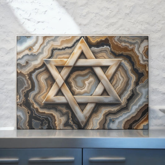 Jewish Star Of David Agate Cutting Board