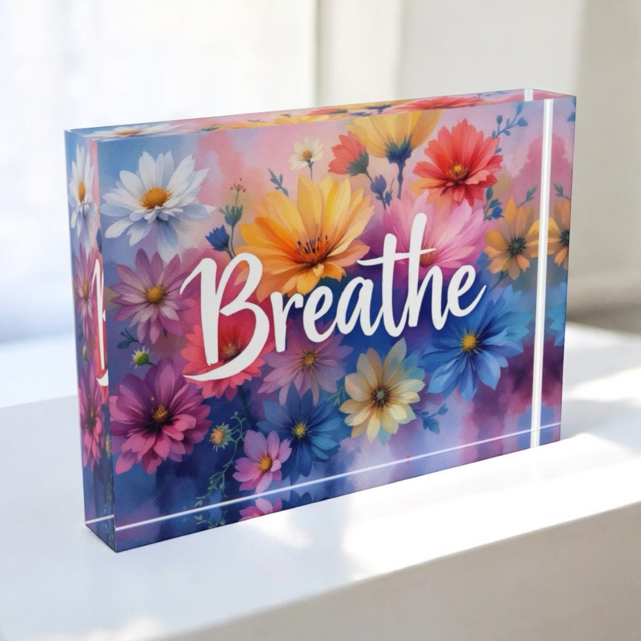 Breathe Crystal Block Table Decor