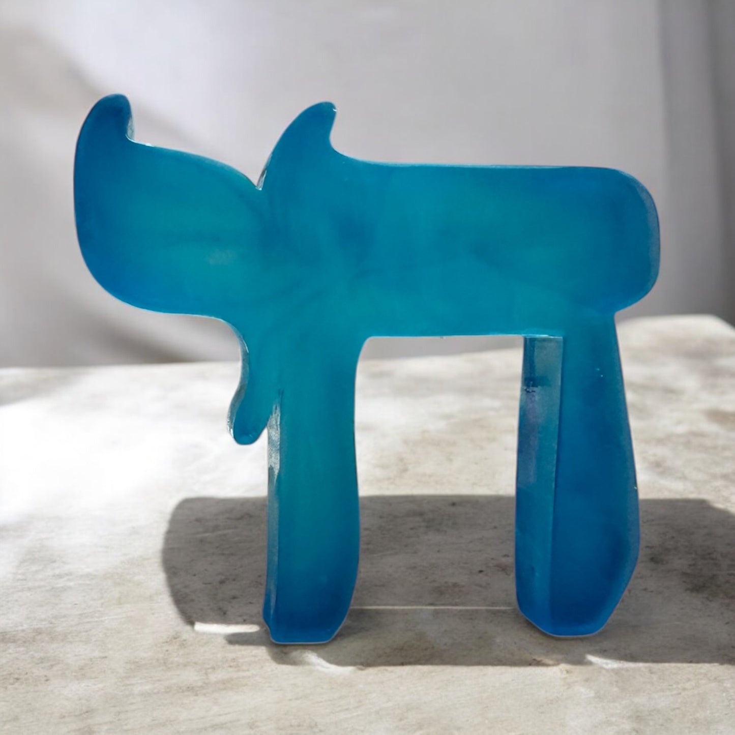 Chai Life Resin Sculpture Blue