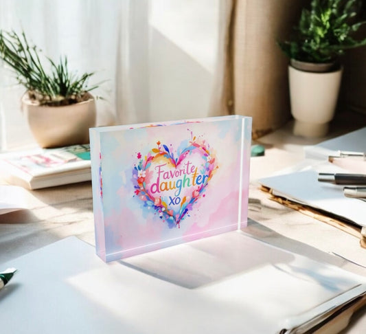 Favorite Daughter Crystal Block Table Decor