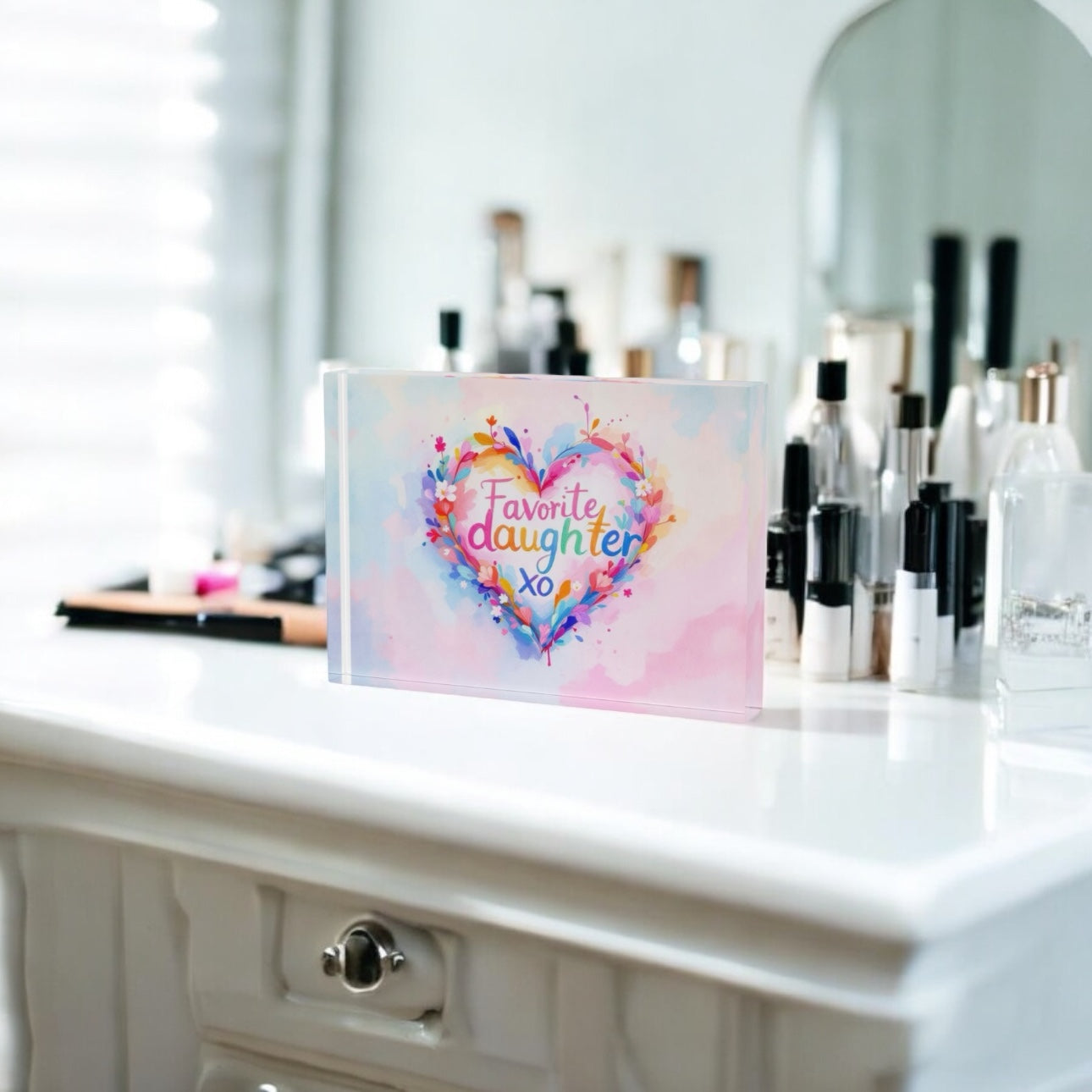 Favorite Daughter Crystal Block Table Decor