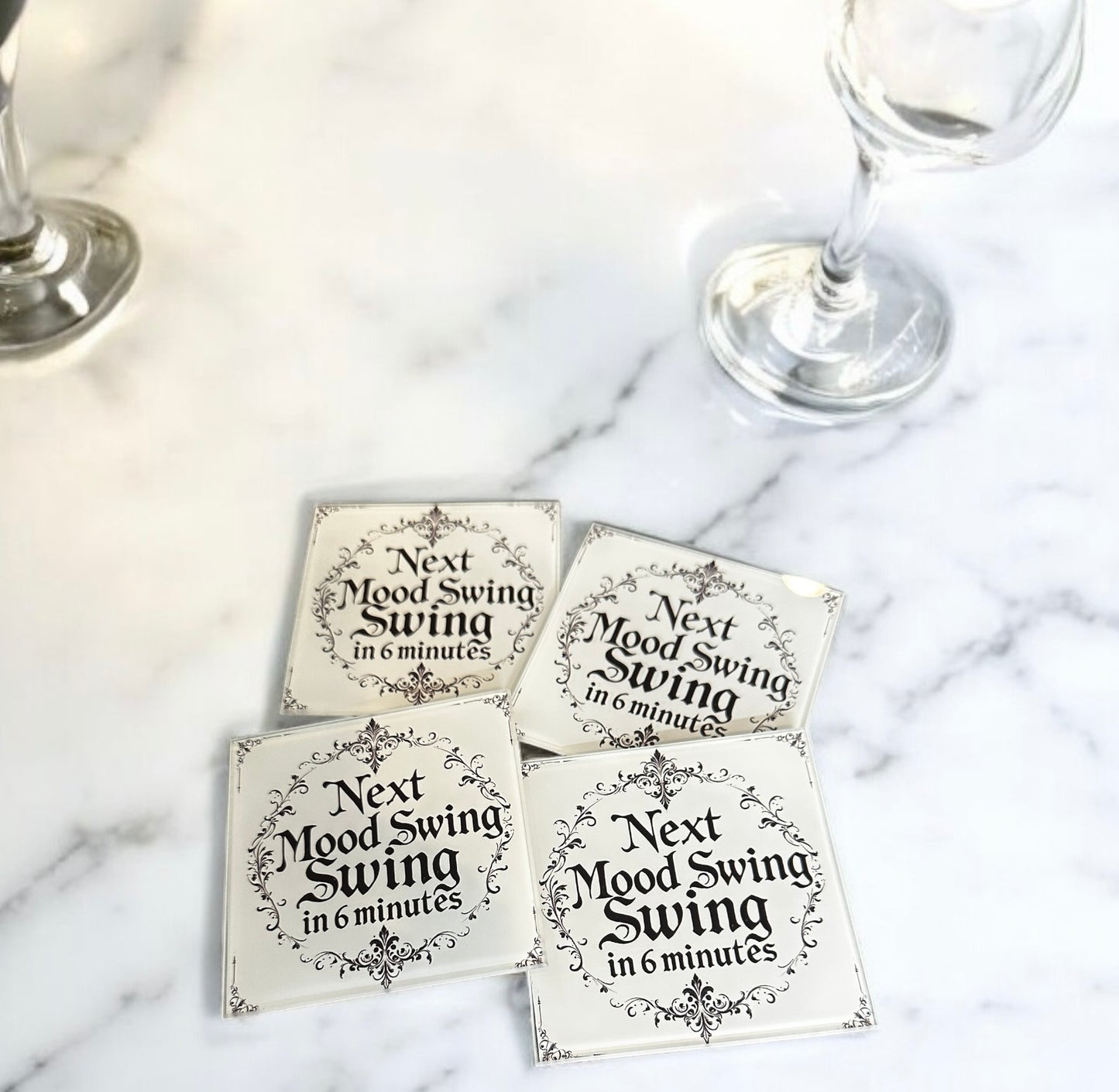 Next Mood Swing In 6 Minutes Coaster Set