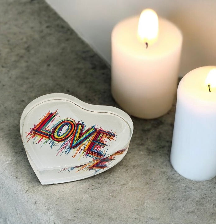 LOVE Abstract Crystal Heart