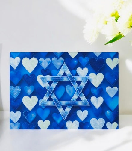 Star Of David Love Hearts Cutting Board