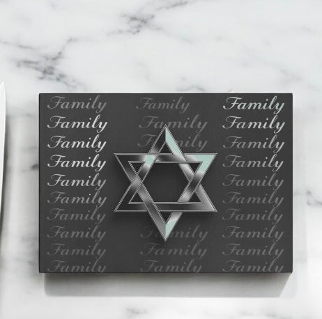 Star Of David Family Cutting Board Candle Board