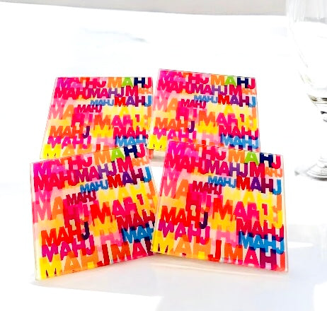 Mahjong Art Coaster Set