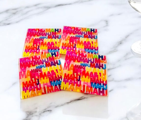 Mahjong Art Coaster Set