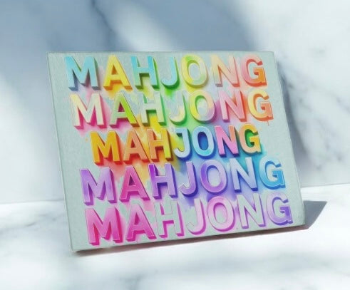 Colorful Mahjong Cutting Board Serving Platter