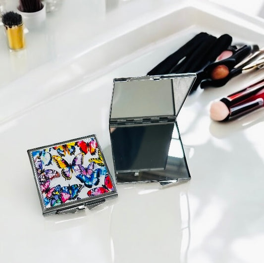Colorful Butterfly Pocket Mirror