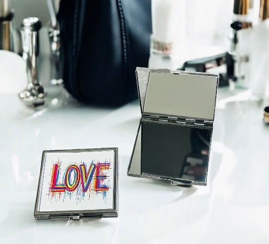 All The Love Abstract Art pocket Mirror