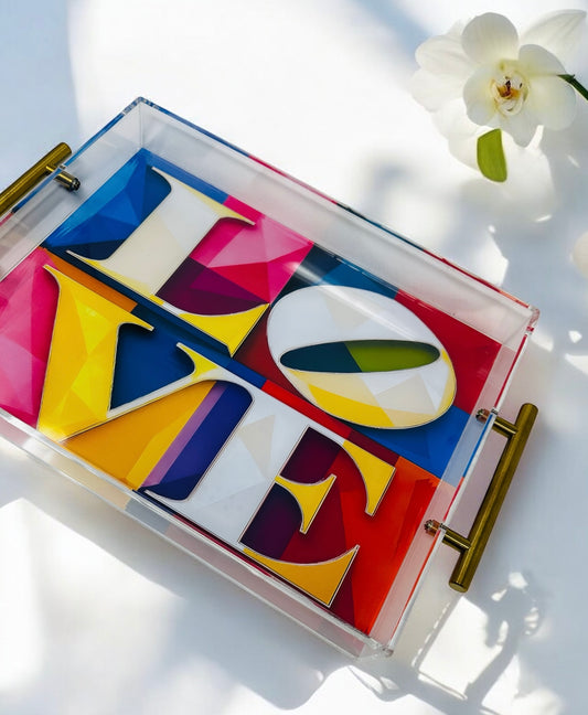 Colorful LOVE Acrylic Tray
