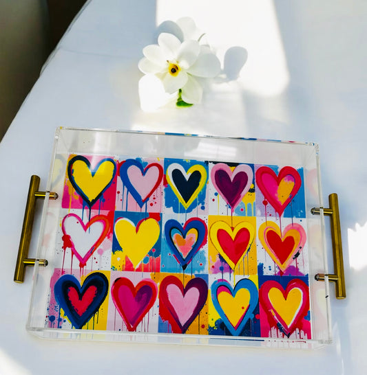 All The Love Pop Hearts Acrylic Tray