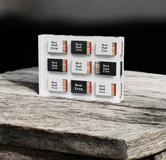 Match Boxes Best Father Ever Crystal Block