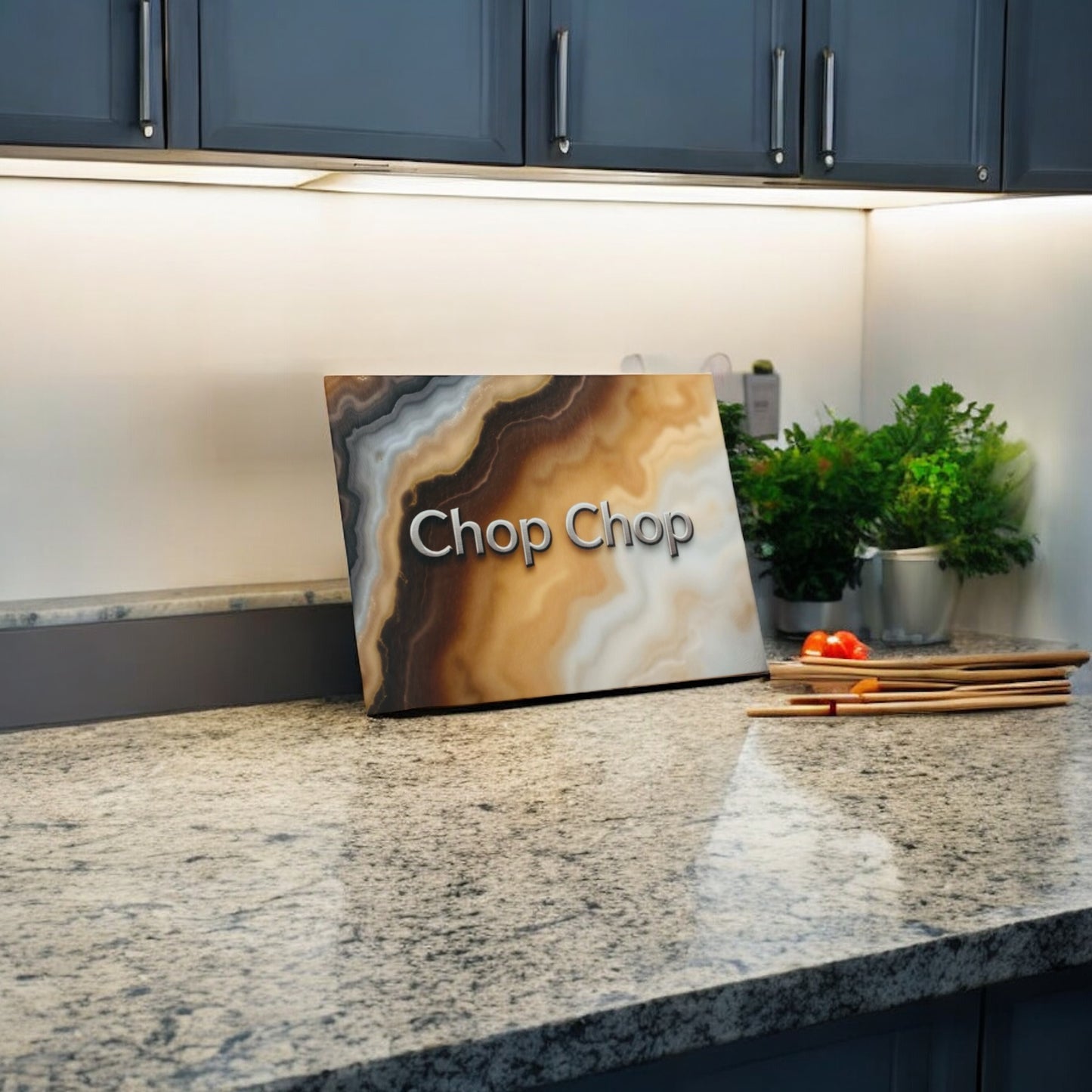 Chop Chop Agate Bar Glass Cutting Charcuterie Board