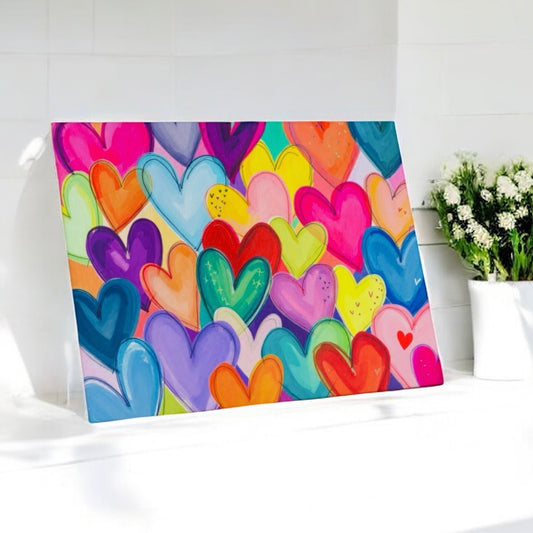 Heart Lover Glass Cutting Board
