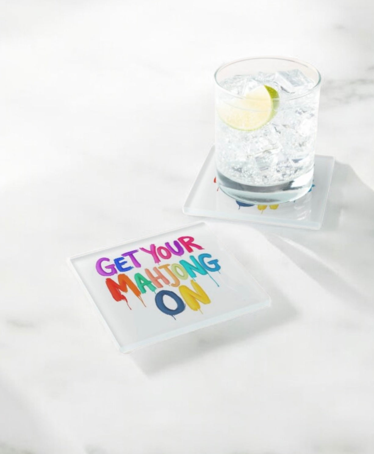 Get Your Mahjong On Coaster Set