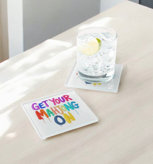 Get Your Mahjong On Coaster Set