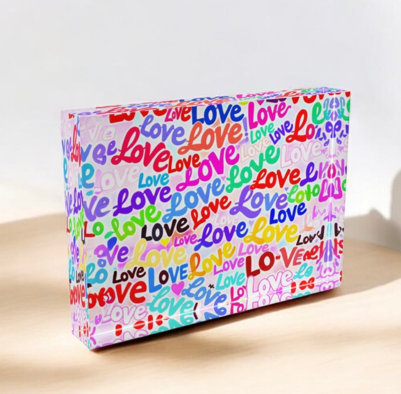 All The Love Crystal Block Table Decor