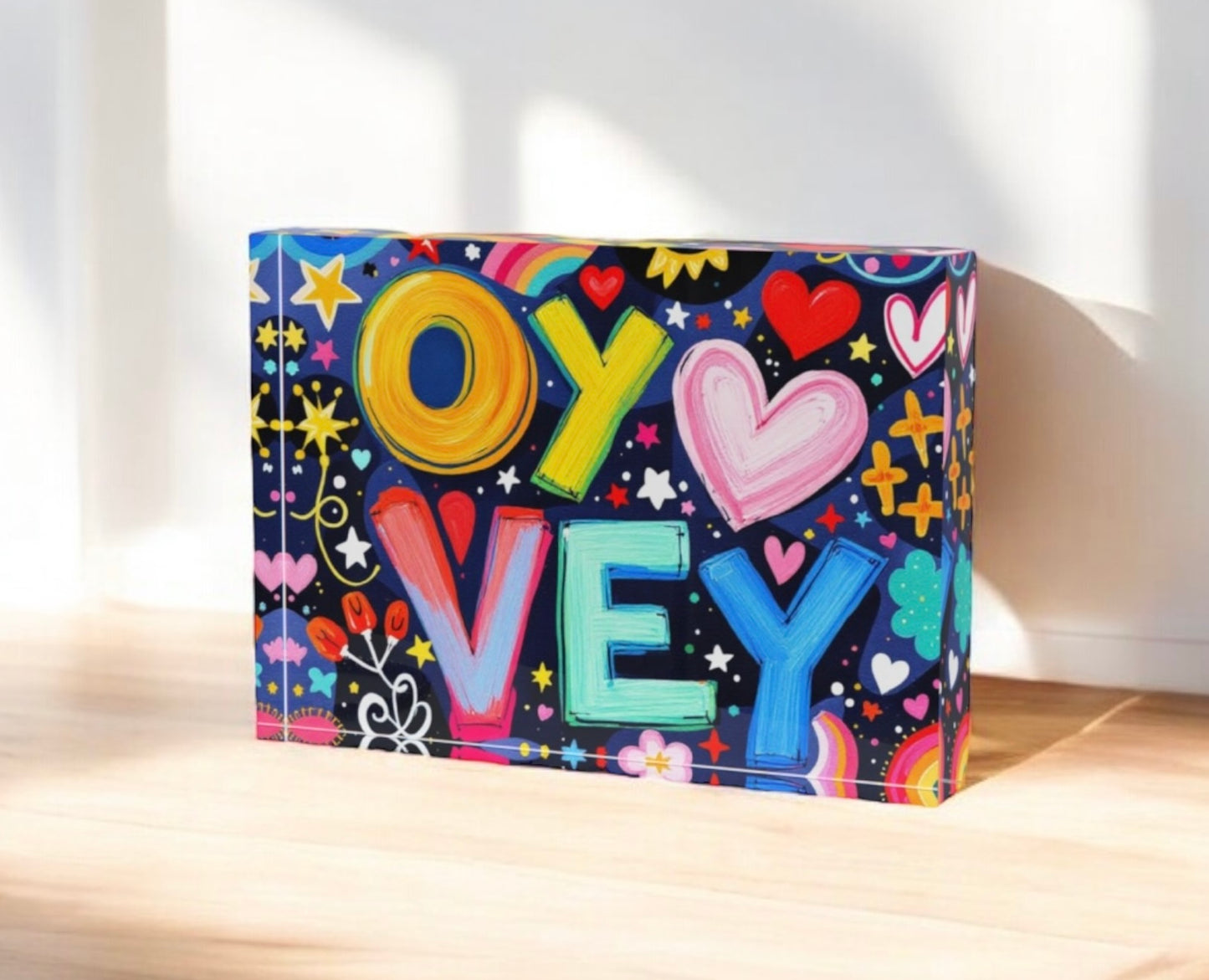 Oy Vey Crystal Block Table Decor