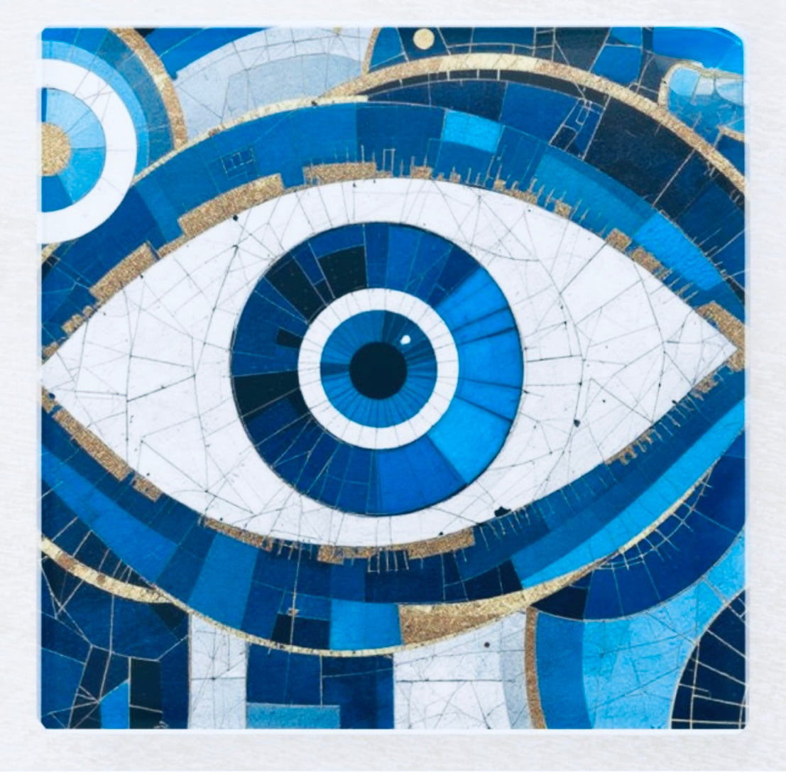 Abstract Evil Eye Coaster Set