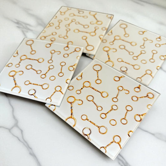 Horsebit Coaster Set