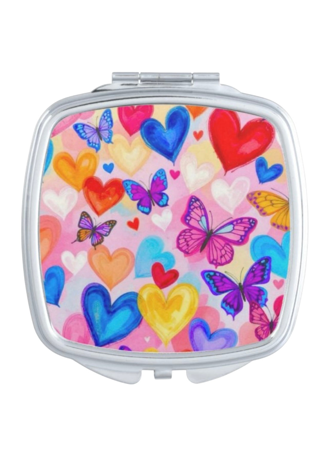 Hearts and Butterflies Pocket Mirror