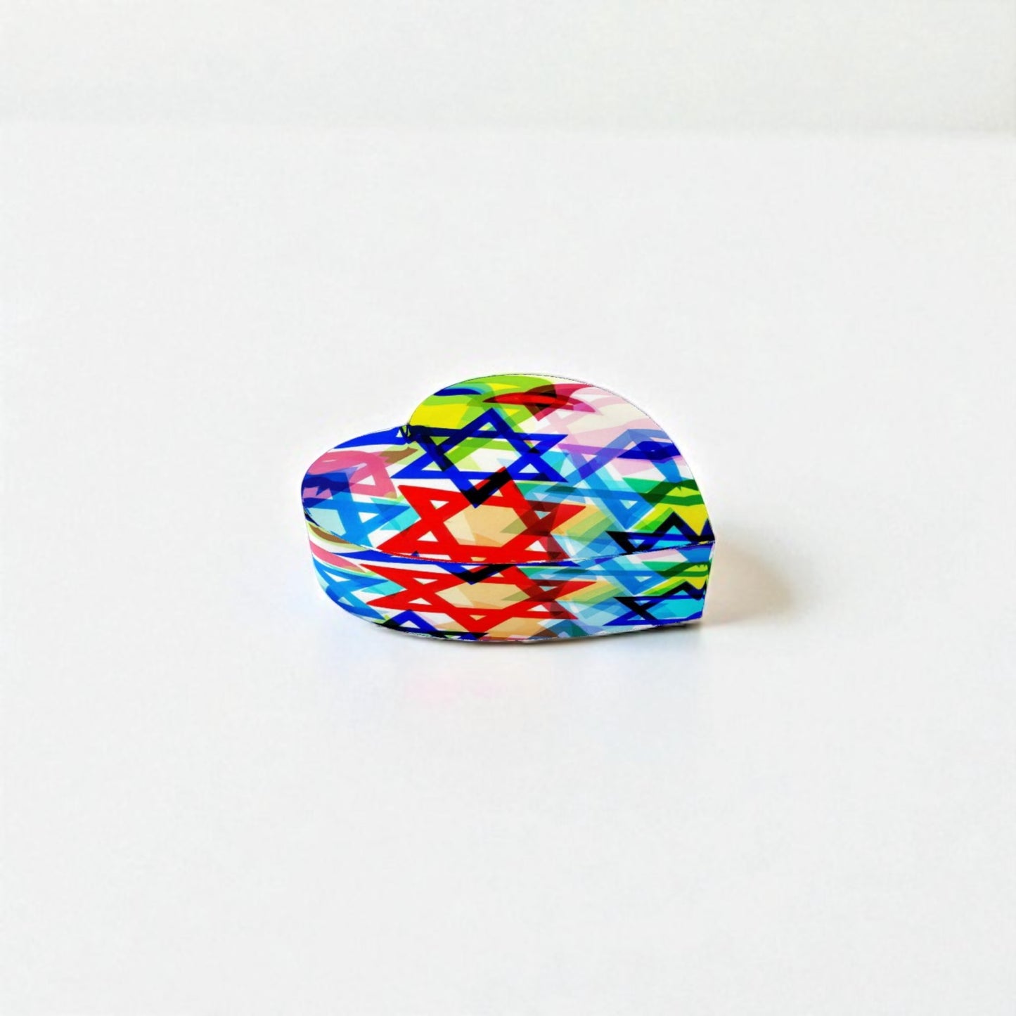 Star Of David Crystal Heart Paperweight