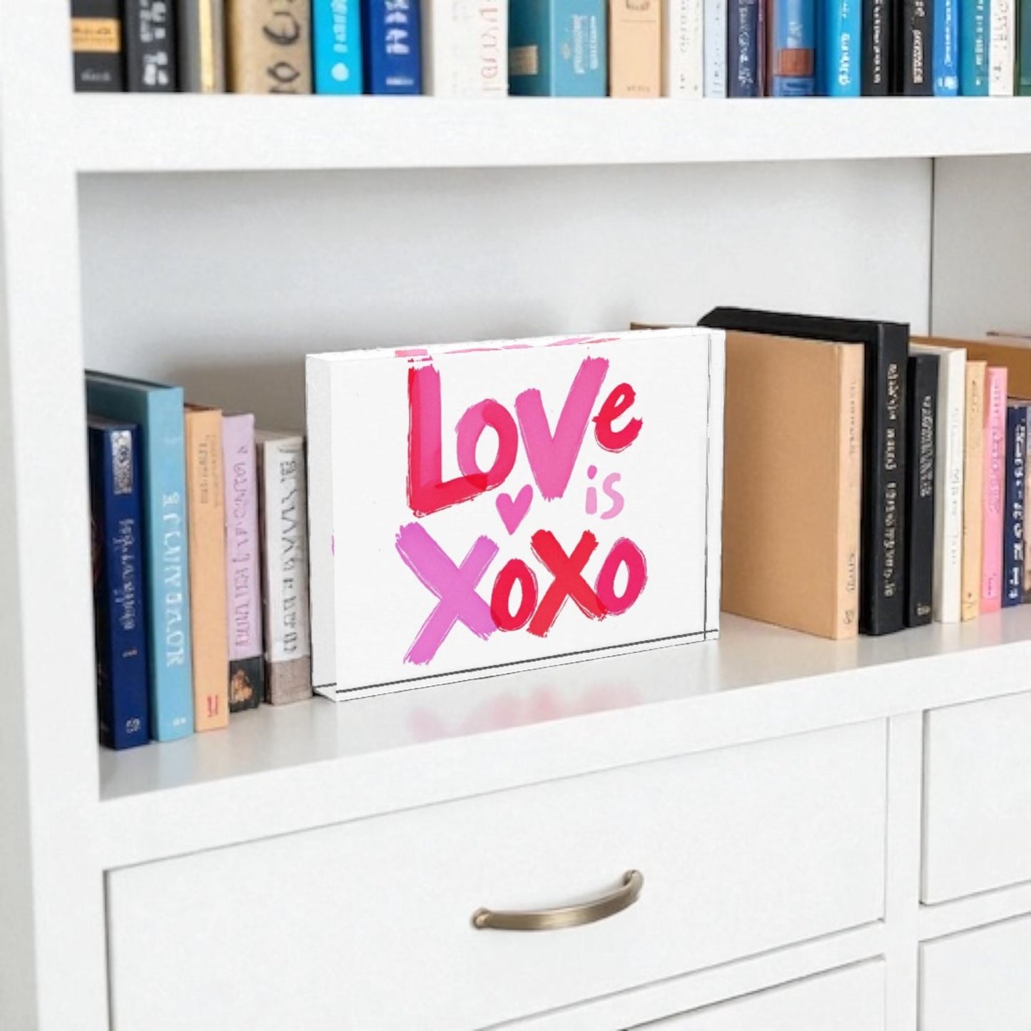 Love Is Love Crystal Block Table Decor