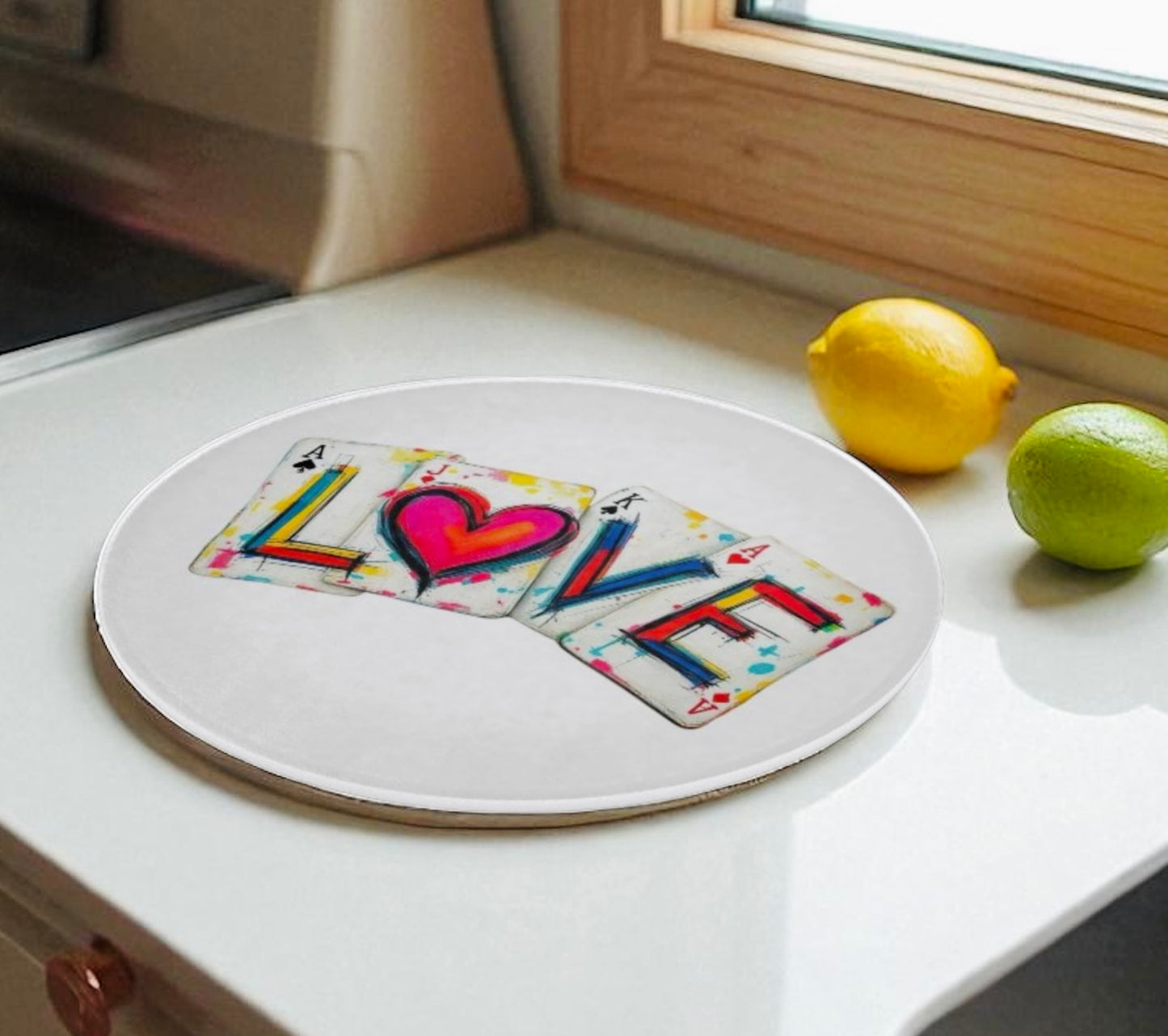 Love Is In The Cards Canasta Cutting Board Serving Platter