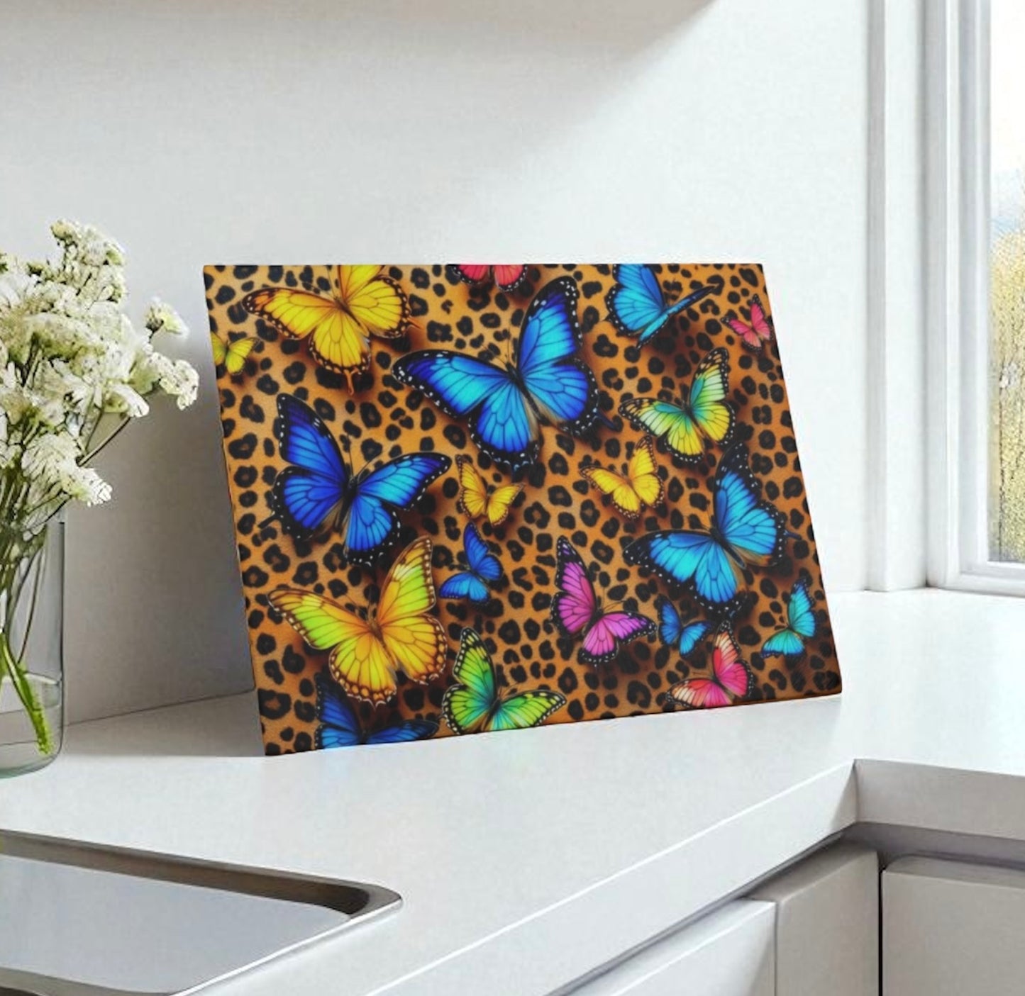 Animal Print Butterfly Cutting Board