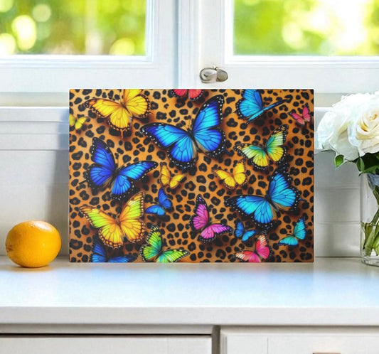 Animal Print Butterfly Cutting Board