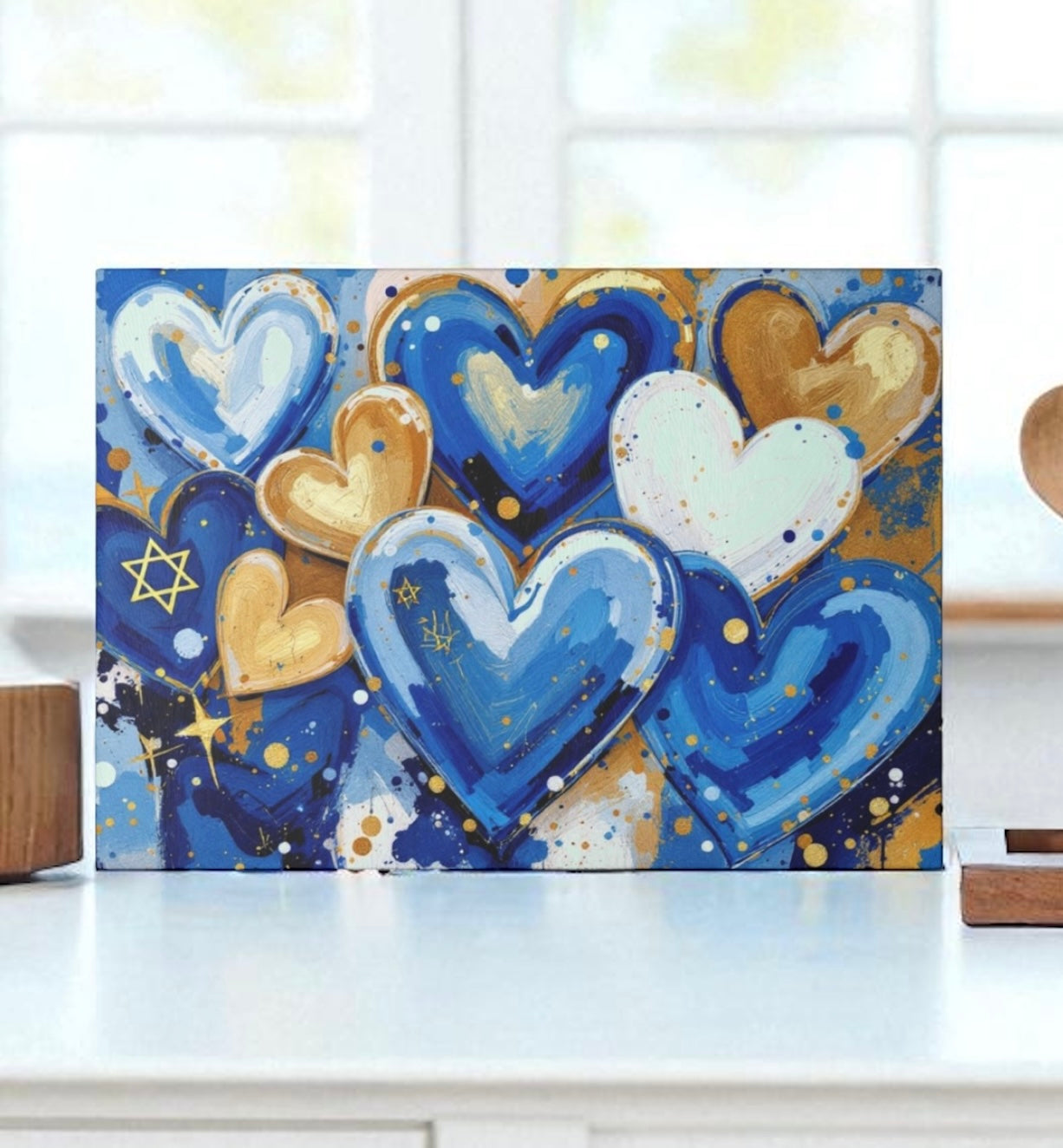 Hanukkah Hearts Cutting Board