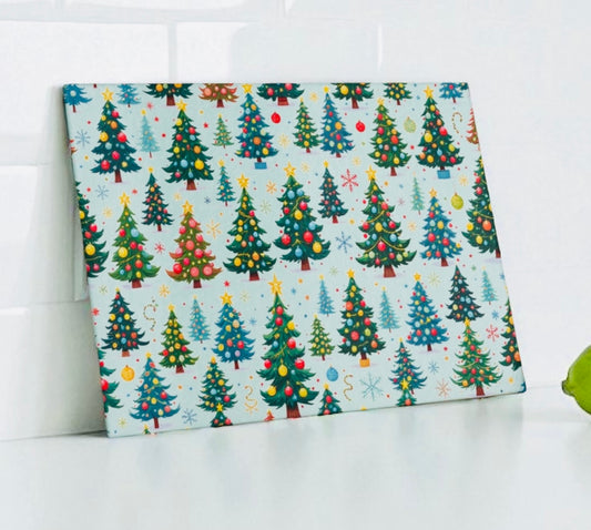 Christmas Glass Cutting Board