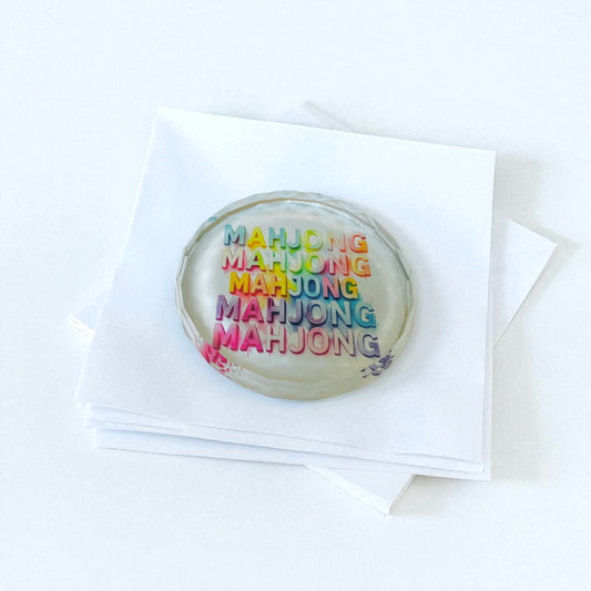 Mahjong Crystal Napkin Paperweight