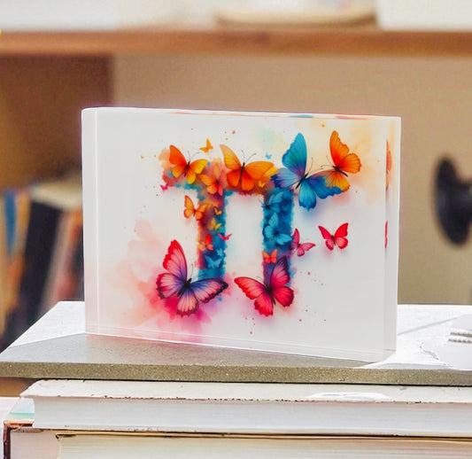 Chai Butterfly Crystal Block